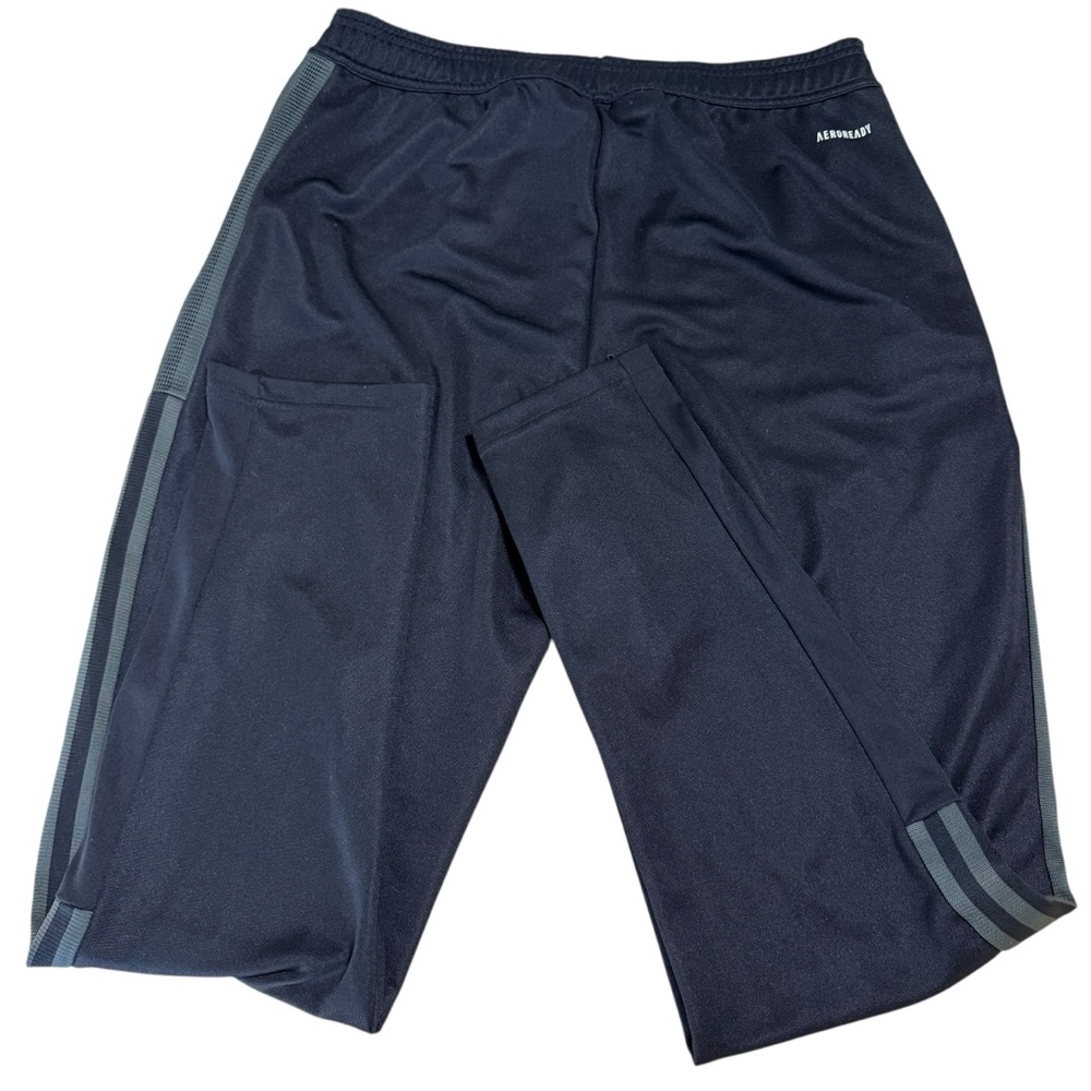 Men's Adidas Tiro Pant Straight Fit Aeroready Sweatpants Size Medium Black/Gray - Picture 2 of 6